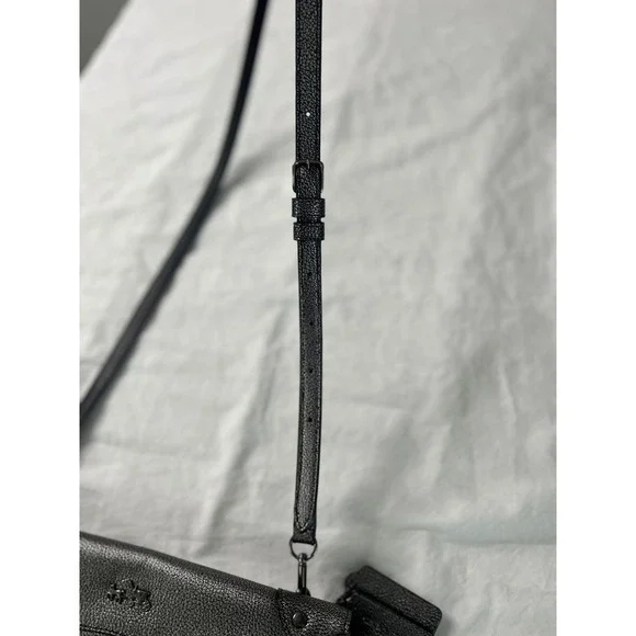 COACH Rhyder Crossbody Bag Metallic Pewter Pebbled Leather 34232 - Picture 12 of 12